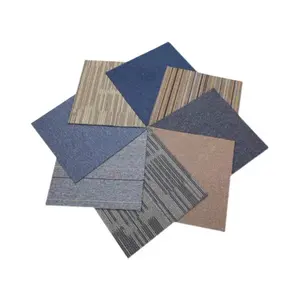 Utilisation commerciale tapis de bureau épaissi salon grand tapis facile à installer support en PVC bande gris hôtel couloir tapis carrés