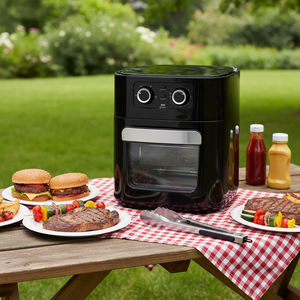 Friteuse à air électrique mécanique sans huile 10L, contrôle numérique, antiadhésive PTFE, économie d'énergie, pour la maison - Product Image 3