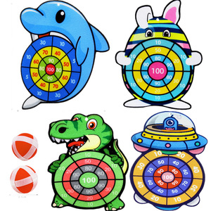 Cartoon Sticky Target Ball Dartboard Toy <b>Small</b> Plastic <b>Suction</b> <b>Cup</b> Ball For Kids And Family Interactive Play - Product Image 1