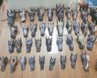 Vente en gros de sculptures de crânes en agate druzy géode de 3 à 5 pouces, sculptées à la main, en cristal de dragon, pour la décoration de la maison