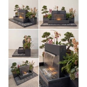 Jardinera Trasera de Acero Inoxidable 316L con Cascada, 220x20 cm, para Hoteles, Villas y Proyectos de Paisajismo - Product Image 5
