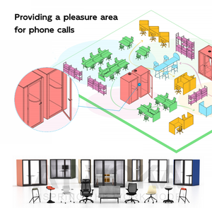 100% Fireproof Acoustic Space Office Pod Phone Booth Private Work Space Meeting Sleeping <strong>Movable</strong> Office Box - Product Image 5