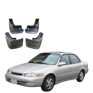 4-Piece Mud Flap Set For 1998-2002 Toyota Corolla Sedan - Front & Rear Splash Guards With Mounting Hardware