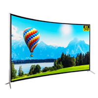 Téléviseur intelligent LED HDTV incurvé de qualité supérieure A+ de 50 pouces avec Android, fréquence de rafraîchissement de 60/120 Hz et Wi-Fi pour le divertissement à domicile dans le salon