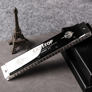 EASTTOP Actualización T2406K 2.0 Armónica de Trémolo Profesional de 24 Orificios, Órgano de Boca en Do <span class=keywords><strong>Mayor</strong></span>, Lengüetas de Bronce Fosforado Plateadas/Doradas - Product Image 3