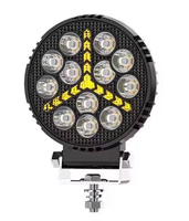 Barre lumineuse LED tout-terrain ronde bicolore blanc ambre, feux de jour, étanche, pour conduite et travail en véhicule