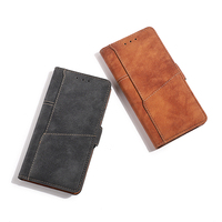 Étui portefeuille en cuir PU pour 13 Pro Max avec fente pour cartes et design antichoc