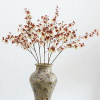 Kunstzijde Bloemen Herfstthema Dansende Orchideeën Kunstorchideeën Nieuwjaarsbloemen Gele Oncidium 3D-geprinte Huisdecoratie