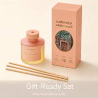 Coffret Cadeau Diffuseur à Bâtonnets Benthene Pêche Blanche Oolong 150ml Huile Essentielle Sans Alcool Arôme Longue Durée Parfum Naturel Échantillon Gratuit