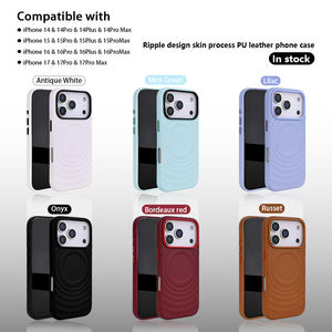 2025 conception légère en Stock PU ondulation cuir NAPPA 38 aimant fort objectif grand Angle <span class=keywords><strong>coque</strong></span> de téléphone pour <span class=keywords><strong>iPhone</strong></span> 17 Pro Max - Product Image 2