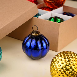 Factory Hot Sale Christmas <b>Tree</b> <b>Ornaments</b> Christmas Decorative 6cm 8cm 10cm Christmas Hanging Hand Blown Glass Ball With Hook - Product Image 4