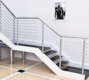 Thép không gỉ tay vịn bệnh viện mua sắm rào cản giao thông xây dựng khu dân cư thoát hiểm sắt rèn cầu thang lan can - Product Image 3