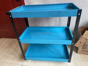 Chariot d'atelier mécanique à 3 niveaux avec roulettes, boîte à outils, étagères de garage pour le rangement d'accessoires de véhicules - Product Image 3