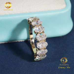 Bague de fiançailles en or 14 carats avec diamant de laboratoire de forme ovale de 0,5 carat, design unique et élégant, bijoux de mariage de luxe - Product Image 4