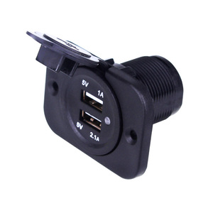 Dual <b>Usb</b> Car Charger <b>5V</b> <b>1A</b> 2.<b>1A</b> With Voltage Meter For Vehicle Use - Product Image 2