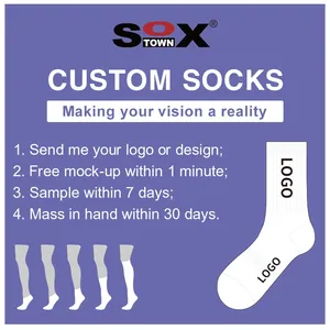 Women Cotton Casual Sport Knee High Socks OEM Supplier Low Moq Custom Logo Design Pattern Size Color