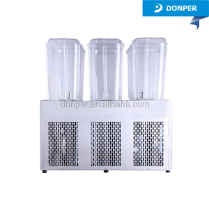 Thương mại tự động thép không gỉ nhựa <span class=keywords><strong>l</strong></span>ạnh nước giải khát nước trái cây Dispenser Tank Máy ép trái cây 18L * 3 Phễu Công suất CE chứng nhận - Product Image 2