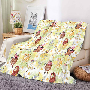 Couverture en flanelle personnalisée de haute qualité avec motif de lions mignons, couverture en polaire douce et respirante pour enfants et adultes - Product Image 5