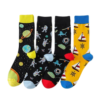Chaussettes amusantes Sox pour hommes, motif dessin animé 3D cool, respirantes, avec bordure inférieure, en coton, pour l'hiver et le basketball