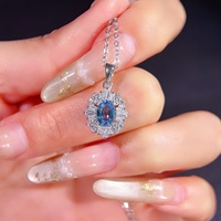 Factory Wholesale Custom Natural Topaz 5x7mm Jewelry Set 925 Sterling Silver Luxury Hypoallergenic Gemstone Jewelry Gifts OEMODM