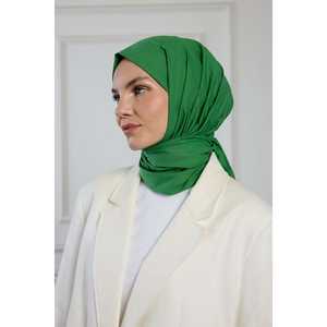 Écharpe en coton pur tricotée en vert - Product Image 3