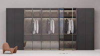 Armoire de chambre à coucher moderne de qualité supérieure, grande, ouverte, vintage, autoportante, avec porte coulissante