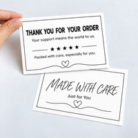Cartes de remerciement personnalisées en gros pour fabricants, cartes d'insertion imprimées avec logo pour petites entreprises, commandes de cadeaux en vrac pour la vente au détail