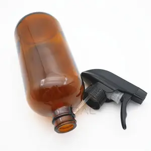 Glass Bottle Fine Mist 16oz Water Amber Glass Spray Bottle With Plastic Trigger 16oz 500ml