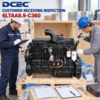 محرك ديزل DCEC Cum 6LTAA8.9 بقوة 360 حصان وسرعة 2200 دورة في الدقيقة طراز 6LTAA8.9-C360 لمحطات ضخ المياه وضواغط الهواء الثابتة بسعر المصنع
