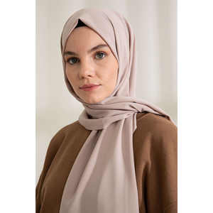 Medina Silk Shawl Latte Women <b>Long</b> Soft Elegant Headscarf Fashion Accessory - Product Image 4
