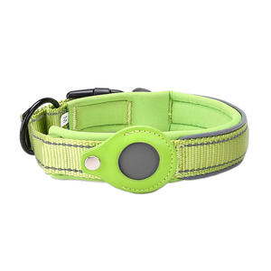 Aangepaste gepersonaliseerde geprinte AirTag-houder, verstelbare, ademende hondenhalsband van nylon met reflecterende elementen voor buiten. - Product Image 6