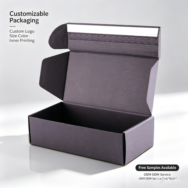 Custom Tear Strip Shipping Mailer Box Corrugated Cardboard for E Commerce Product Packaging OEM Custom Logo Printing
