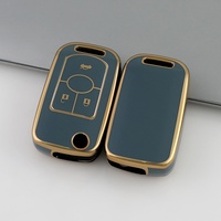Coque de clé intelligente en TPU ultra-brillant WZ pour Buick Excelle E11J 06-08, avec bord doré, vente en gros