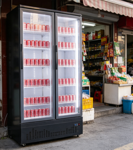 Enfriador Vertical de Doble Puerta de Vidrio de Alta Eficiencia y Enfriamiento Rápido, Refrigerador de Bebidas y Cerveza con Enfriamiento por Aire, Enfriador Energéticamente Eficiente para Restaurantes - Product Image 2