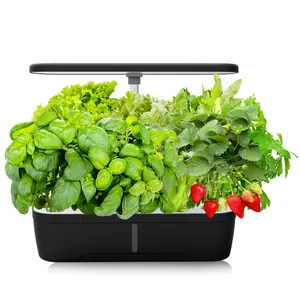 VERTAK New Design Portable Mini Table Greenhouse Led Hydroponic 6 Hole Plants Grow Light