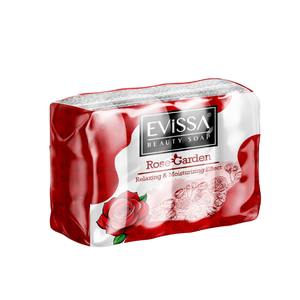สบู่ก้อนโรสบิวตี้บาร์ EVISSA 4x70 กรัม แพ็คประหยัด เป็นมิตรต่อสิ่งแวดล้อม - สบู่บำรุงผิวหอมดอกไม้เข้มข้น - แพ็ค 24 ก้อน - Product Image 1