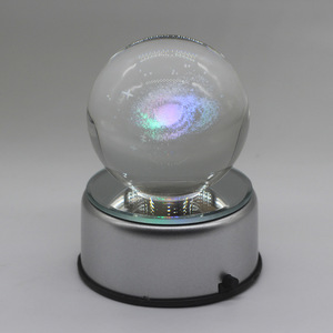 Modern LED <strong>Moon</strong> Lamp Electric Night Light with Rotating Crystal <strong>Ball</strong> for Bedroom Ambiance Plastic Body Home Decor Gift for Kids - Product Image 3