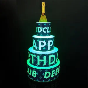 VIP-Flaschenhersteller Flaschengeschenk-Vorführungsservice Frohe Geburtstags-LED-Kuchenflasche Vorsteller amerikanischer Dollar-Scheinbrett-Express
