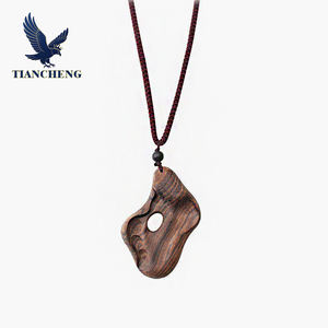 Collar de Cuentas de Madera con Cadena Larga y Piedra Natural Vintage para Mujer - Product Image 1