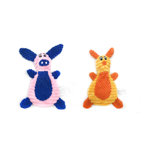 Jouets en peluche pour animaux de compagnie-Adorable petit lapin et cochon en velours de lin, doux et durable, pour chiot à mâcher et jouer à l'intérieur - Product Image 4