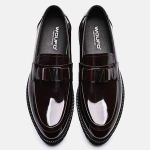 รองเท้าหนังแท้สำหรับผู้ชายพื้นหนาลำลองแนวธุรกิจ - Product Image 2