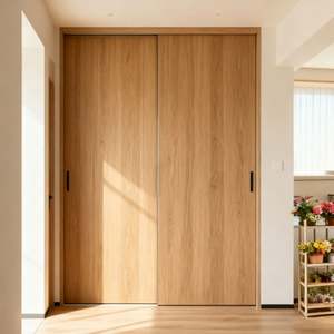 Kits de cadres de portes coulissantes invisibles WEKIS en aluminium avec rails à fermeture/ouverture douce, montants en bois recouverts d'acier pour extérieur/intérieur/chambre – Installation facile - Product Image 6