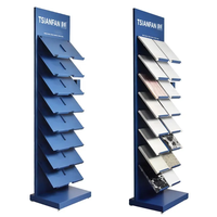 Benutzer definierte Keramik Edelstahl Marmor Stein Quarz Display Regal Granit Probe Boden stehend Keramik fliesen Display Rack
