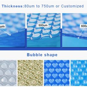 Cubierta Solar para Piscina de 24 pies, Material de PE de Burbujas de 8 Mil, Azul, Absorción de Calor Diurna y Retención de Calor Nocturna, Manta para Piscina y Enrolladores - Product Image 5