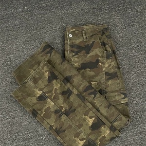 High Quality <b>Winter</b> Washed Breathable Wide Leg Baggy Straight Fit Hip Hop Camouflage Denim <b>Overalls</b> Men's - Product Image 1