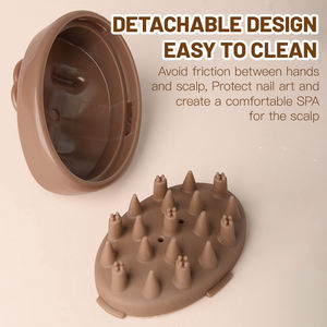 Nuovo Design OEM Spazzola per Lavaggio Testa Massaggio del Cuoio Capelluto Economica Spazzola per Shampoo Morbida in Silicone per Bambini - Product Image 2