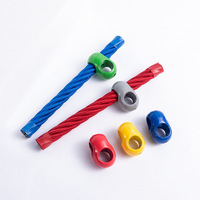 Accessoires de terrain de jeux : Fixations de corde pour filet d'escalade, boucles en aluminium en forme de 8 et en croix pour usage extérieur et intérieur en maternelle