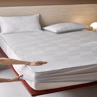 Ensemble de trois draps plats ajustés en jacquard PE, respirants, pliables, avec technologie rafraîchissante, lavables en machine, pour climatisation