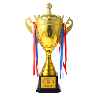 Vente chaude trophée de tasse en métal personnalisé grand Champion prix d'honneur nouveau Design trophées et médailles d'or soutien logo personnalisé