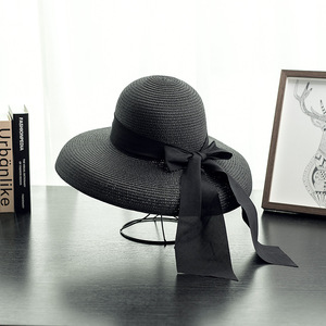 WoZhen Mũ Chống Nắng Thời Trang Mũ Rơm Thắt Nơ Lớn Cho Nữ Đi Biển Mũ Đi Biển - Product Image 4